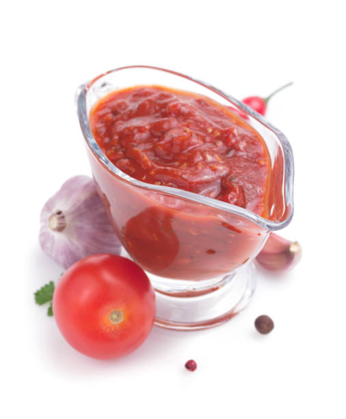 tomato sauce isolated on white background